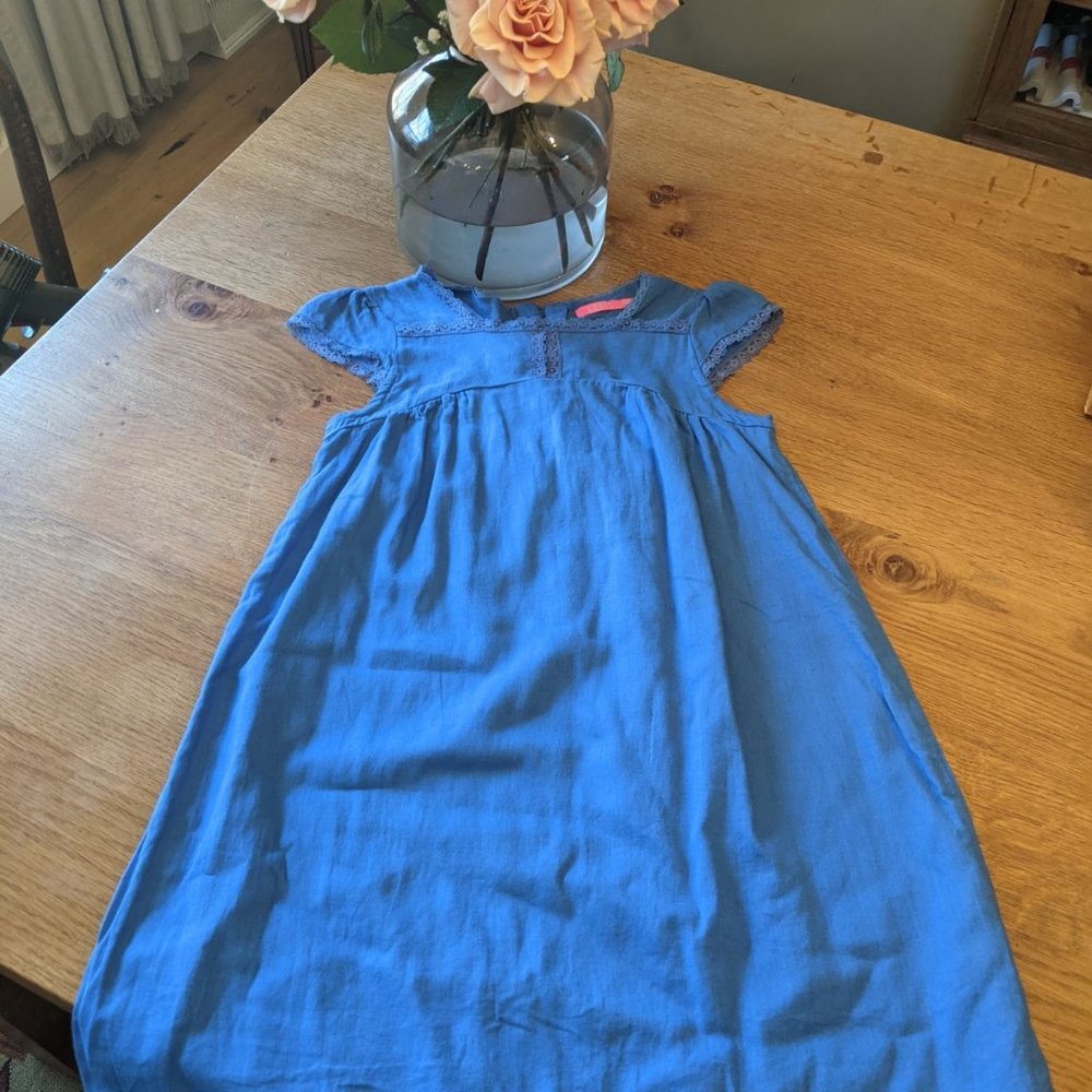 Blue summer dress size  7-8